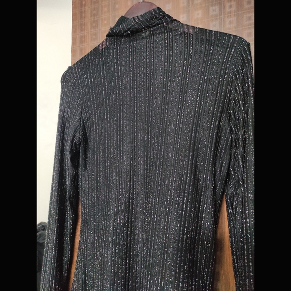 Shimmer High Neck Mesh Top - Picture 2 of 6